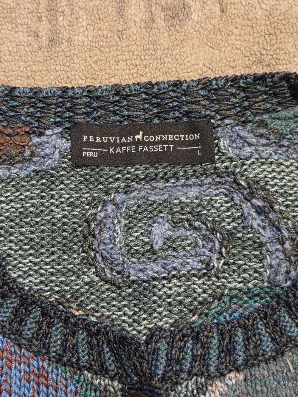 Peruvian Connection Kaffe Fassett Abiquiu Cardigan. Size L. Like New